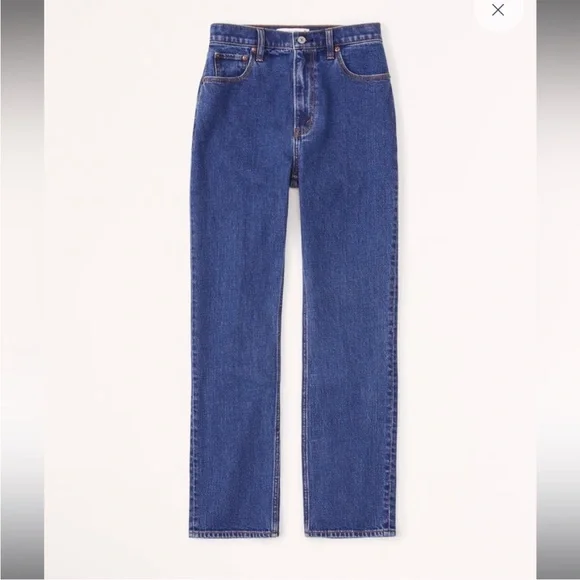 Abercrombie & Fitch Women's High Rise Jeans - Dark Blue - Picture 7 of 16